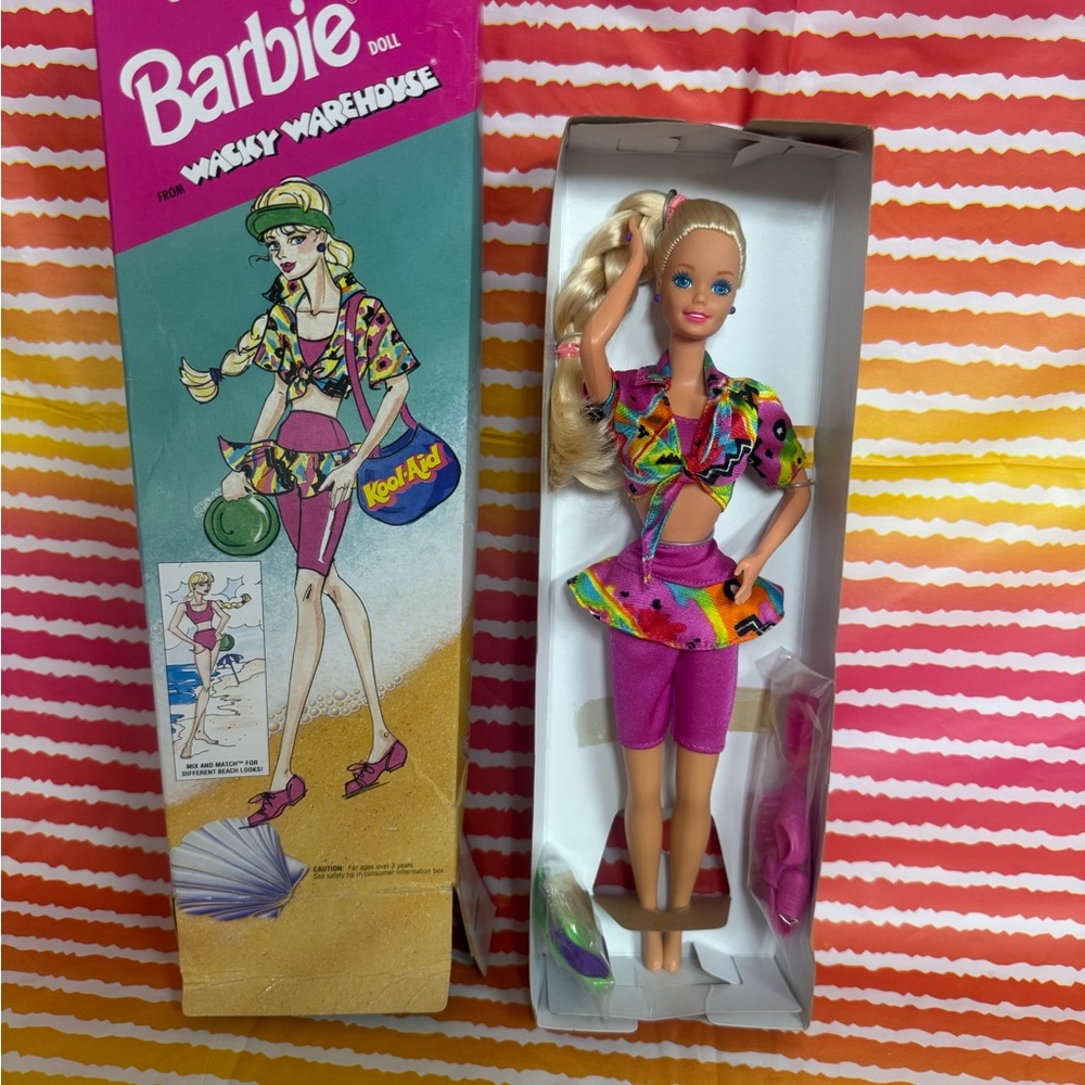 Barbie Doll in Colorful Top and Purple Shorts